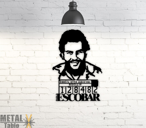 Pablo Escobar Medellin Metal Tablo