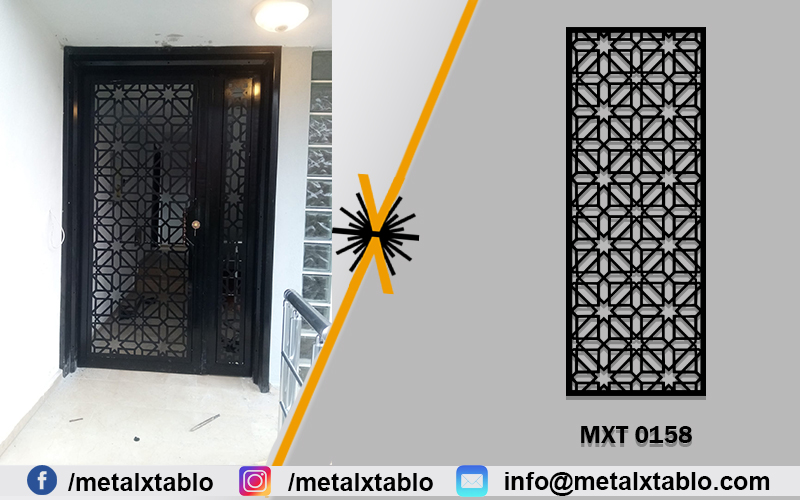 Selçuklu Deseni Metal Lazer Kesim Ferforje