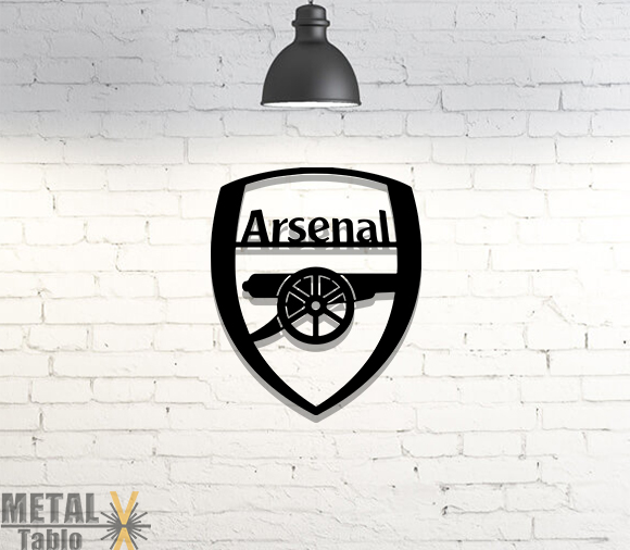 Arsenal Takımı Lazer Kesim Metal Tablo