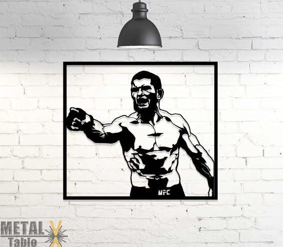 Khabib Lazer Kesim Metal Tablo