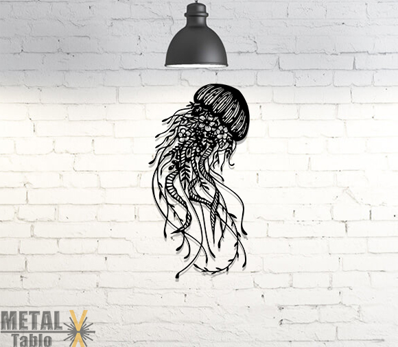Deniz Anası Görseli Lazer Kesim Metal Tablo
