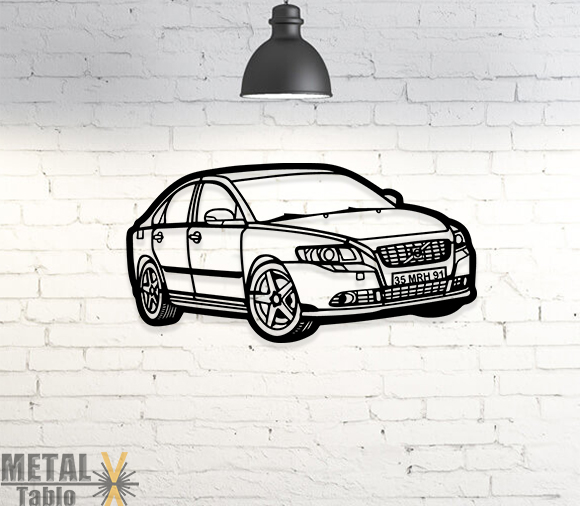 Volvo S40 Araba Lazer Kesim Metal Tablo