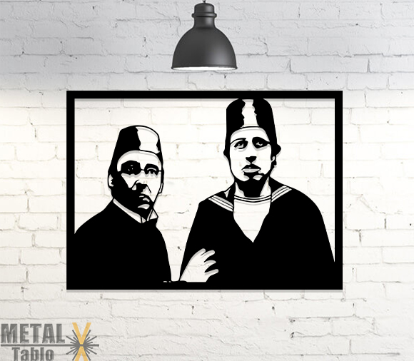 Şener Şen ve Kemal Sunal Süt Kardeşler Metal Tablo