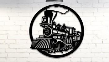 Tren Lazer Kesim Metal Tablo