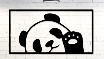 El Sallayan Panda Lazer Kesim Metal Tablo