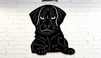 Köpek Metal Tablo Lazer Kesim Duvar Dekoru