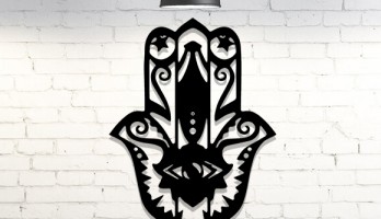 Fatma Ana Eli Lazer Kesim Metal Tablo