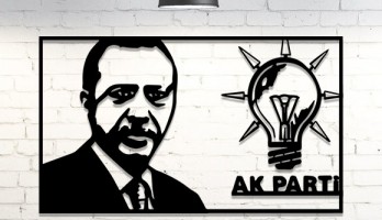 Recep Tayyip Erdoğan Metal Lazer Kesim Tablo