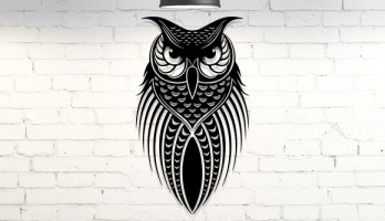 Baykuş Metal Tablo Duvar Dekoru