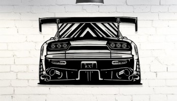 Mazda Rx7 Araba Lazer Kesim Metal Tablo