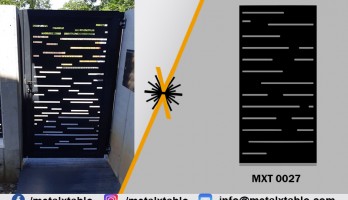 Dikdörgen Çubuk Desenlik Lazer Kesim Ferforje