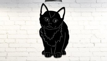 Masum Kedi Yavrusu Metal Tablo