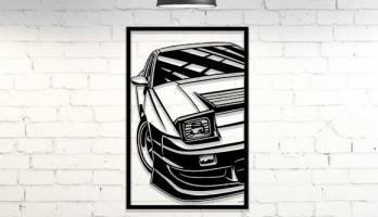 Toyota AE86 Yarım Metal Tablo