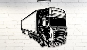 thumb Scania Kamyon Lazer Kesim Metal Tablo