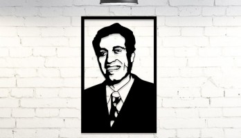 Kemal Sunal Lazer Kesim Metal Tablo