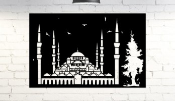 Sultan Ahmet Cami Lazer Kesim Metal Tablo