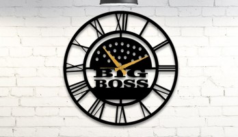 Roma Rakamlı Hamburger Metal Duvar Saati