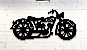 Motosiklet Lazer Kesim Metal Tablo