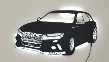 Audi Rs6 Ledli Metal Tablo
