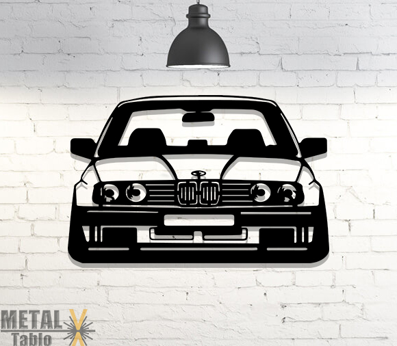 Bmw E30 Araba Lazer Kesim Metal Tablo