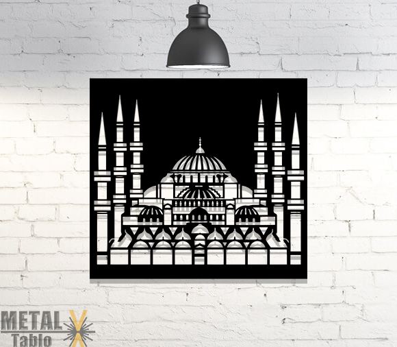 Sultan Ahmet Camii Lazer Kesim Metal Tablo